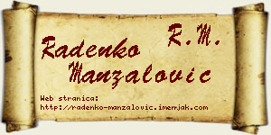 Radenko Manzalović vizit kartica